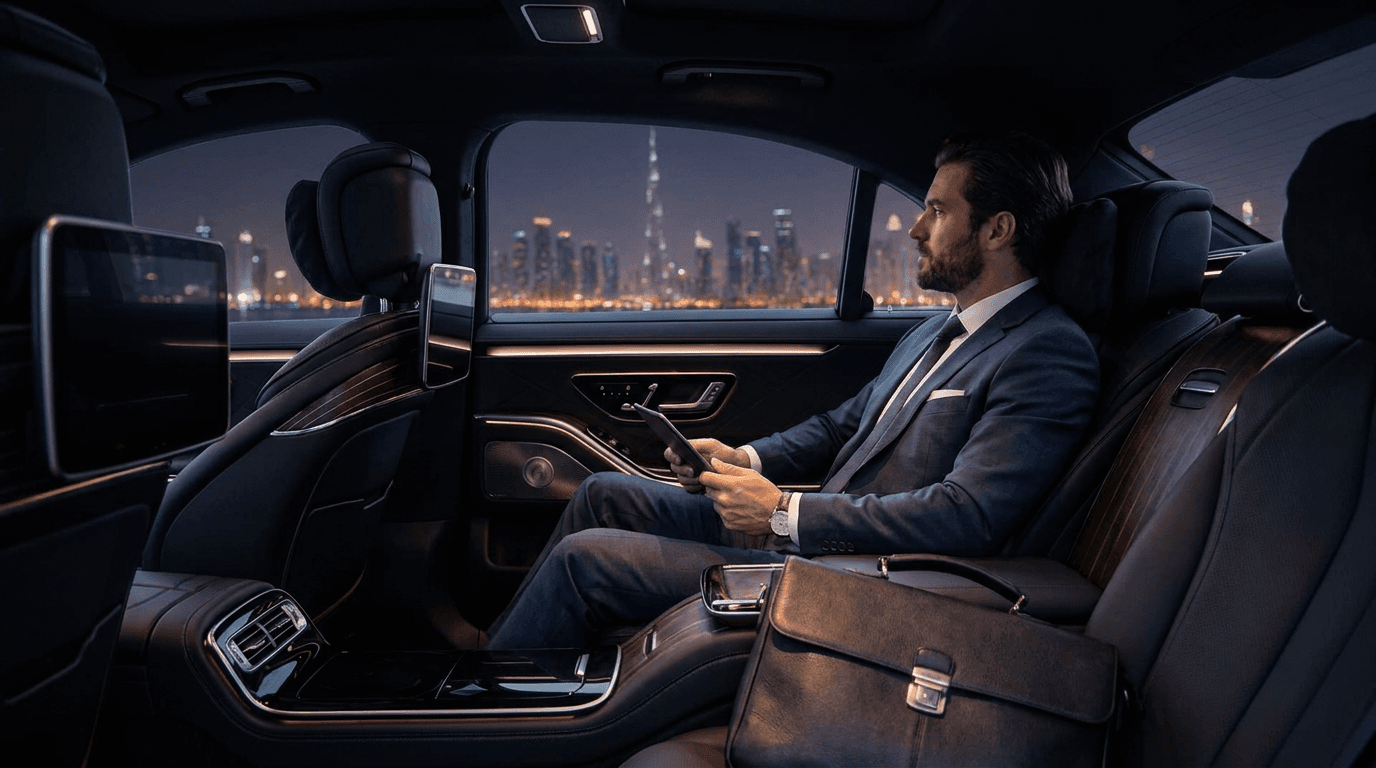 Executive passenger comfort after DXB airport pickup